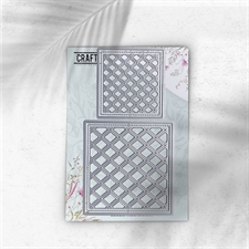 CraftAddictionUK Die - Stitched Lattice Layers / Square